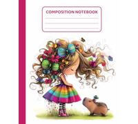 Cute Capybara Composition Notebook: Wide Ruled Lined Paper, 100 Pages | 7.5 x 9.25 Inches