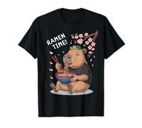 Cute Capybara Eating Ramen Noodles Japanese Cute Animal Camiseta