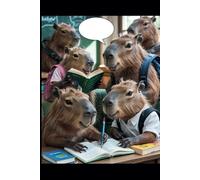 Cute Capybara Grid Notebook 80 pages: Journal, Diary, Sketchbook for Kids, Boys and Girls. Gift, School and Travel. (Capybara gifts & capy animal stuff)