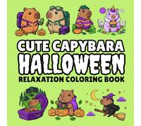 Cute Capybara Halloween Bold & Easy Coloring Book for Adults and Teens, Relaxing Gift for Animal Lovers and Classic Horror Movie Fans