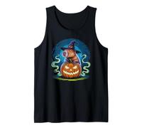 Cute Capybara Halloween Costume Spooky Pumpkin Camiseta sin Mangas