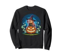 Cute Capybara Halloween Costume Spooky Pumpkin Sudadera