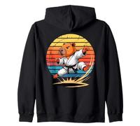Cute Capybara Karate Black Belt Martial Arts Sudadera con Capucha