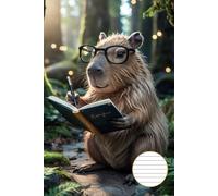 Cute Capybara Line Journal 80 pages: Notebook, Diary, Sketchbook for Kids, Boys and Girls. Capy Gift, School and Travel.