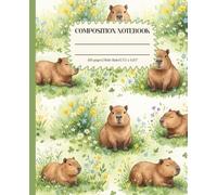Cute Capybara Meadow Composition Notebook for Boys and Girls: Wide Ruled School Journal with Adorable Wildflower Animal Cover
