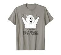 Cute Capybara No Puedo Hablar inglés Pero Estoy Emocionado Camiseta