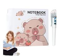 Cute Capybara Notebook - Notebook de escritura estética, Fun Planner Book | Documento premium con diseño elegante, construcción ligera para la escuela, oficina, hogar, regalos y salidas creativas