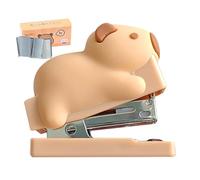 Cute Capybara Stapler, Portable and Compact Stapler for Office and School, Fun Cartoon Capybara Design with, Office Supplies for Kids, Students, Teachers, Small and Convenient Stapler for Desk