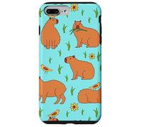 Cute Capybara with Sunflowers Girly Pattern for Capy Lovers Carcasa para iPhone 7 Plus/8 Plus