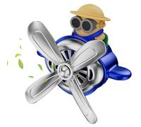 Cute Car Air Freshener, Pilot Ornament Air Outlet Fan, Rotating Propeller Automotive Diffuser, Cool Car Accessories and Air Fresheners, Fun Car Interior Decor for Car