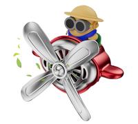 Cute Car Air Freshener, Pilot Ornament Air Outlet Fan, Rotating Propeller Automotive Diffuser, Cool Car Accessories and Air Fresheners, Fun Car Interior Decor for Car
