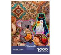 Cute Cartoon Animals 1000 Piezas Rompecabezas De Cartón Animales de Anime Lindos Rompecabezas Adultos Rompecabezas Educativos Rompecabezas Familiar Regalo De Rompecabezas 70x50cm/1000pc