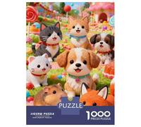 Cute Cartoon Animals 1000 Piezas Rompecabezas De Cartón Animales de Anime Lindos Rompecabezas Adultos Rompecabezas Educativo Juegos Familiares Regalo De Rompecabezas 52x38cm/1000pcs