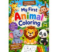 Cute Cartoon Animals Coloring Book for Kids: Fun and Easy Animal Coloring Pages for Boys and Girls Ages 3-6
