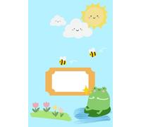 Cute Cartoon Bee and Frog Notebook - Adorable Journal for Kids and Adults, 120 Lined Pages, 8.5x11 Inches, Perfect for School, Work, or Personal Use