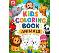 Cute Cartoon Birds and Animals: A Toddler Colouring Book for Kids Aged 3 to 5: Easy-to-Color Bird and Animals Friends with Large Simple Shapes