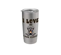 Cute Cartoon Cane Corso | Amo a mi amante de los perros Cane Corso Vaso térmico de acero inoxidable de doble pared
