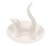Cute Cartoon Ceramic Dog Ring Holder Nordic Jewelry Organizer Tray Necklace Storage for Home