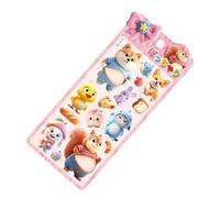 Cute Cartoon Decals, Mini Animal Sticker Pack, Raised 3D Design with Strong Stick Adhesive, Waterproof Vinyl Art Set, Animals Stickers with Playful Style, Decor Pack for Notebook Use