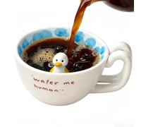 Cute Cartoon Duck Penguin Ceramic Mug, Handmade Coffee Cup With 3D Duck Penguin Figure | 350ml Ceramic Animal Drinking, For Mom Friend Sister Kids Girls Birthday Party Holiday Home Offices