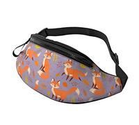 Cute Cartoon Foxes Fox Fanny Pack Bum Bag Riñoneras con Correas de Cintura Ajustables para Mujeres, Hombres, niños y niñas