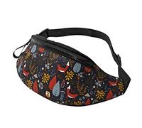 Cute Cartoon Foxes Fox Fanny Pack Bum Bag Riñoneras con Correas de Cintura Ajustables para Mujeres, Hombres, niños y niñas