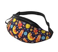 Cute Cartoon Foxes Fox Fanny Pack Bum Bag Riñoneras con Correas de Cintura Ajustables para Mujeres, Hombres, niños y niñas
