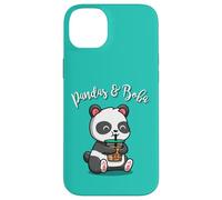 Cute Cartoon Mens Womens Kids Girls Bubble Boba Tea Panda Carcasa para iPhone 14 Plus