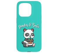 Cute Cartoon Mens Womens Kids Girls Bubble Boba Tea Panda Carcasa para iPhone 15 Pro