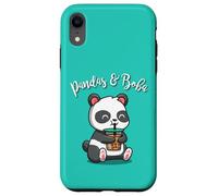 Cute Cartoon Mens Womens Kids Girls Bubble Boba Tea Panda Carcasa para iPhone XR