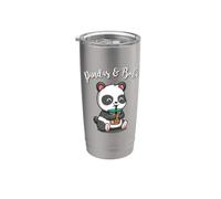 Cute Cartoon Mens Womens Kids Girls Bubble Boba Tea Panda Vaso térmico de acero inoxidable de doble pared