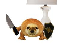 Cute Cartoon Plush Figure Mini Stuffed Character Toy - Kawaii Plush Ornament for Room Decor | Soft Polyester Fabric with Cotton Filling, Small Collectible Doll for Desk Shelf 11.81x7.87x5.51 in