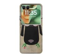 Cute Cartoon Unsleep Black Sheep Caso Del Tirón Funda Carcasa Case para Motorola Razr 60, Razr 2025