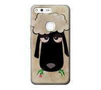 Cute Cartoon Unsleep Black Sheep Funda Carcasa Case para Google Pixel
