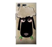Cute Cartoon Unsleep Black Sheep Funda Carcasa Case para Sony Xperia XZ Premium
