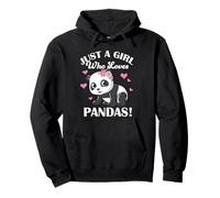 Cute Cartoon Womens Kids Just A Girl Who Loves Pandas Sudadera con Capucha