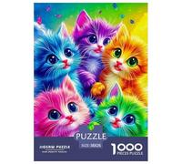 Cute Cat 1000 Piece Jigsaw Puzzle for Adults and Families - Complex Cognitive Game 38x26cm/1000pcs