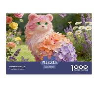 Cute Cat 1000 Piece Puzzle Designed for Pet Puzzles Adults Teens, Premium Paper, Enhance Focus & Fun, Ideal Gathering Activity 70x50cm/1000pcs