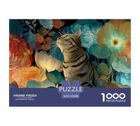 Cute Cat 1000 Pieces Premium Paper Puzzle, Educational Focus-Toy, For Adults Teens Pet Puzzles, Ideal Gift & Party Activity 52x38cm/1000pcs