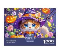 Cute Cat Adults Teens Puzzles 1000 Pieces Pet Puzzle, Premium Paper, Educational Brain Game, Ideal Gift for Family & Friends 52x38cm/1000pcs