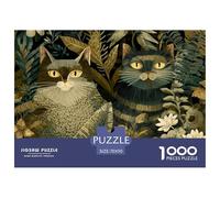 Cute Cat Adults Teens Puzzles 1000 Pieces Pet Puzzle, Premium Paper, Educational Brain Game, Ideal Gift for Family & Friends 70x50cm/1000pcs