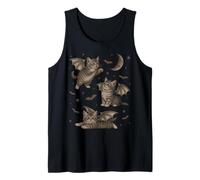 Cute Cat Bat Wing 90s Vintage Halloween Fairycore Graphic Camiseta sin Mangas