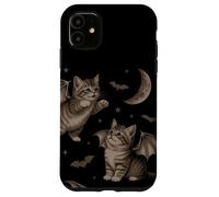 Cute Cat Bat Wing 90s Vintage Halloween Fairycore Graphic Carcasa para iPhone 11