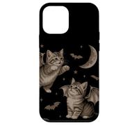 Cute Cat Bat Wing 90s Vintage Halloween Fairycore Graphic Carcasa para iPhone 12 Mini