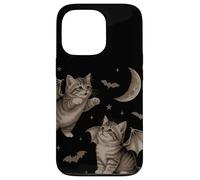 Cute Cat Bat Wing 90s Vintage Halloween Fairycore Graphic Carcasa para iPhone 13 Pro