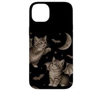 Cute Cat Bat Wing 90s Vintage Halloween Fairycore Graphic Carcasa para iPhone 14 Plus
