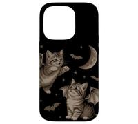 Cute Cat Bat Wing 90s Vintage Halloween Fairycore Graphic Carcasa para iPhone 14 Pro