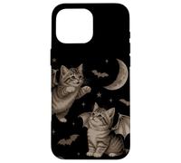 Cute Cat Bat Wing 90s Vintage Halloween Fairycore Graphic Carcasa para iPhone 16 Pro MAX