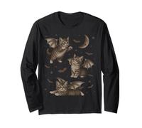 Cute Cat Bat Wing 90s Vintage Halloween Fairycore Graphic Manga Larga