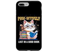 Cute Cat Book Lover Paw-sitively Reading Accessories Carcasa para iPhone 7 Plus/8 Plus